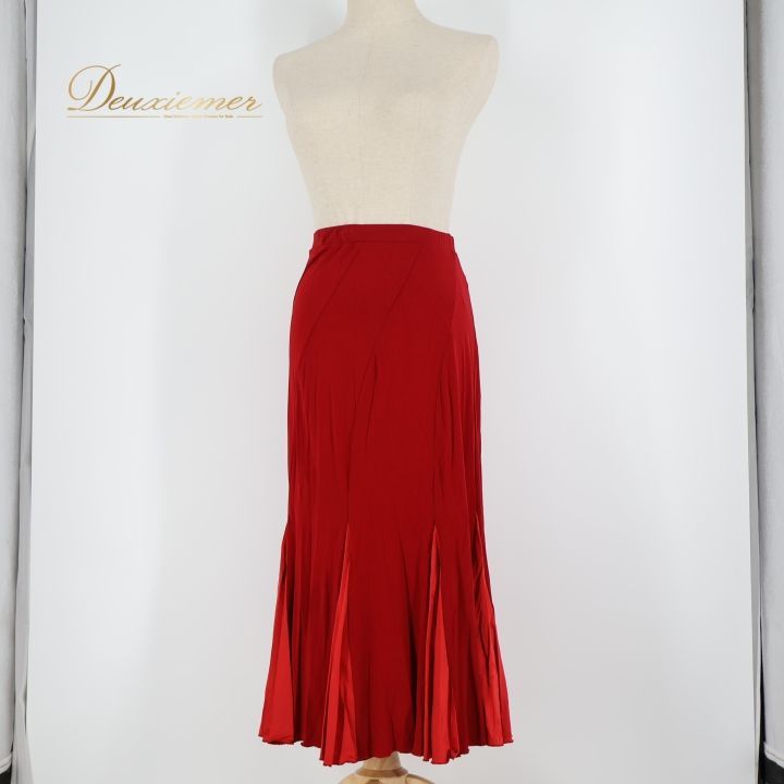 社交ダンス 衣装 スカート レッド系 チャコット Chacott 赤 レッスン