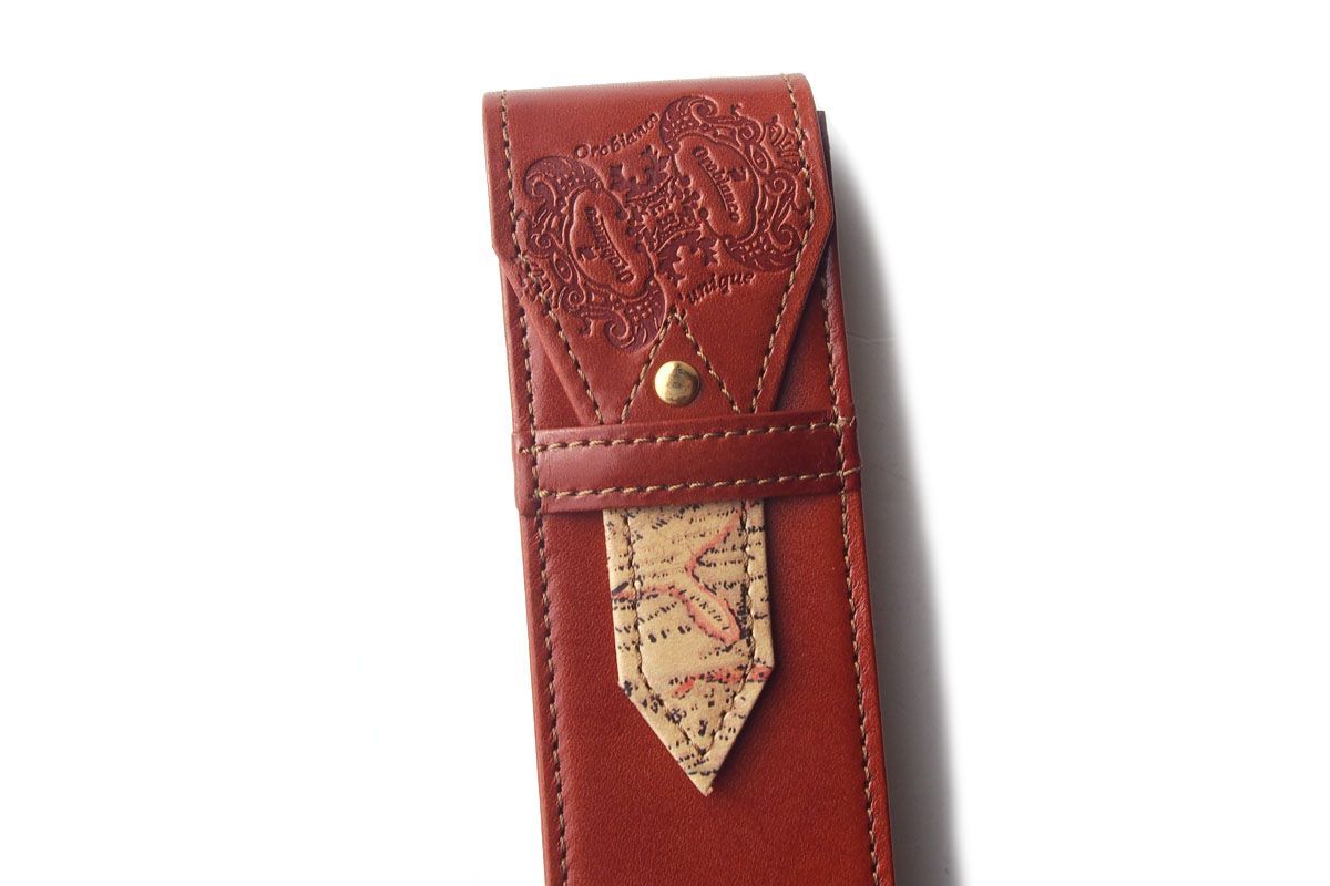 2本差しレザーペンケース