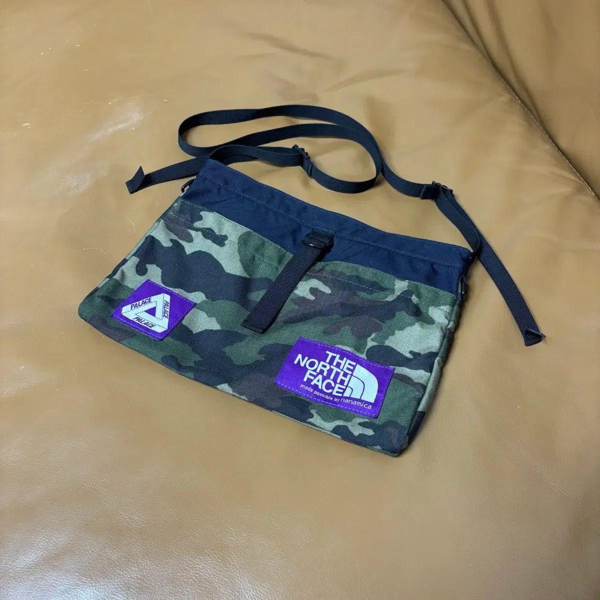 Palace パレス x THE NORTH FACE ザノースフェイス パープルラベル カモフラージュ チュール ショルダーバッグ