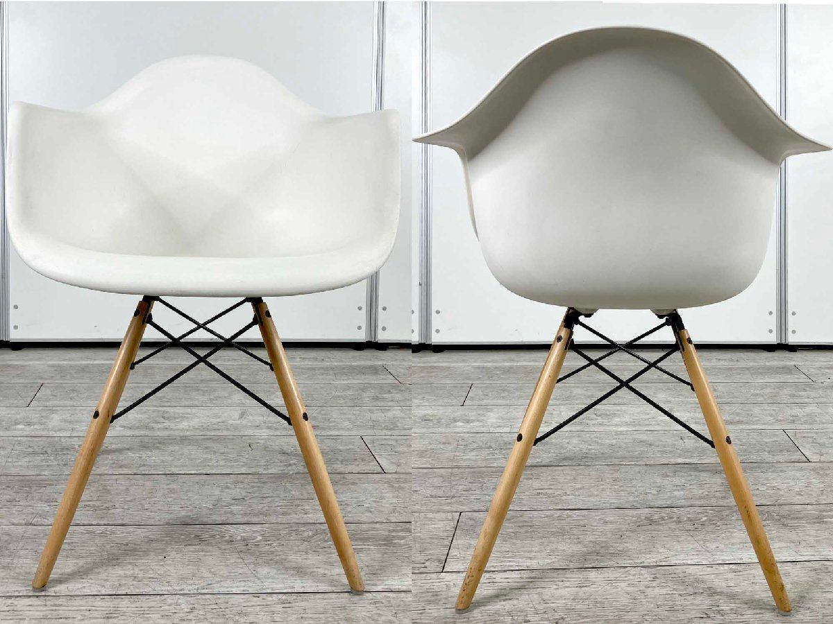 HermanMiller ハーマンミラー イームズ アームシェルチェア DAW ドゥエルレッグベース ホワイト
