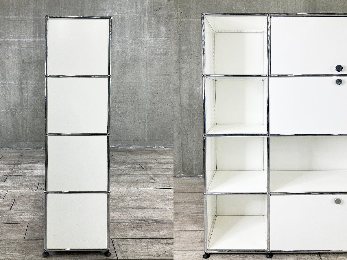 USMハラー□4列4段 キャビネット□ピュアホワイト□D350□FUDDOPDD