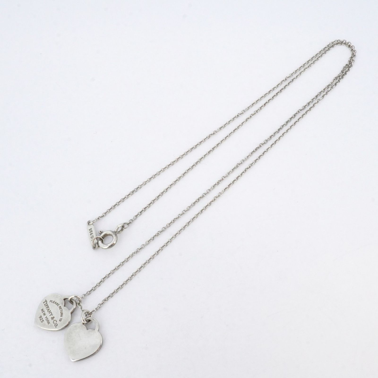 【美品】Tiffany ティファニー ダブルハート ネックレス シルバー925 TIFFANY&Co.（ティファニー） ネックレス レディース クリスマス ミニ