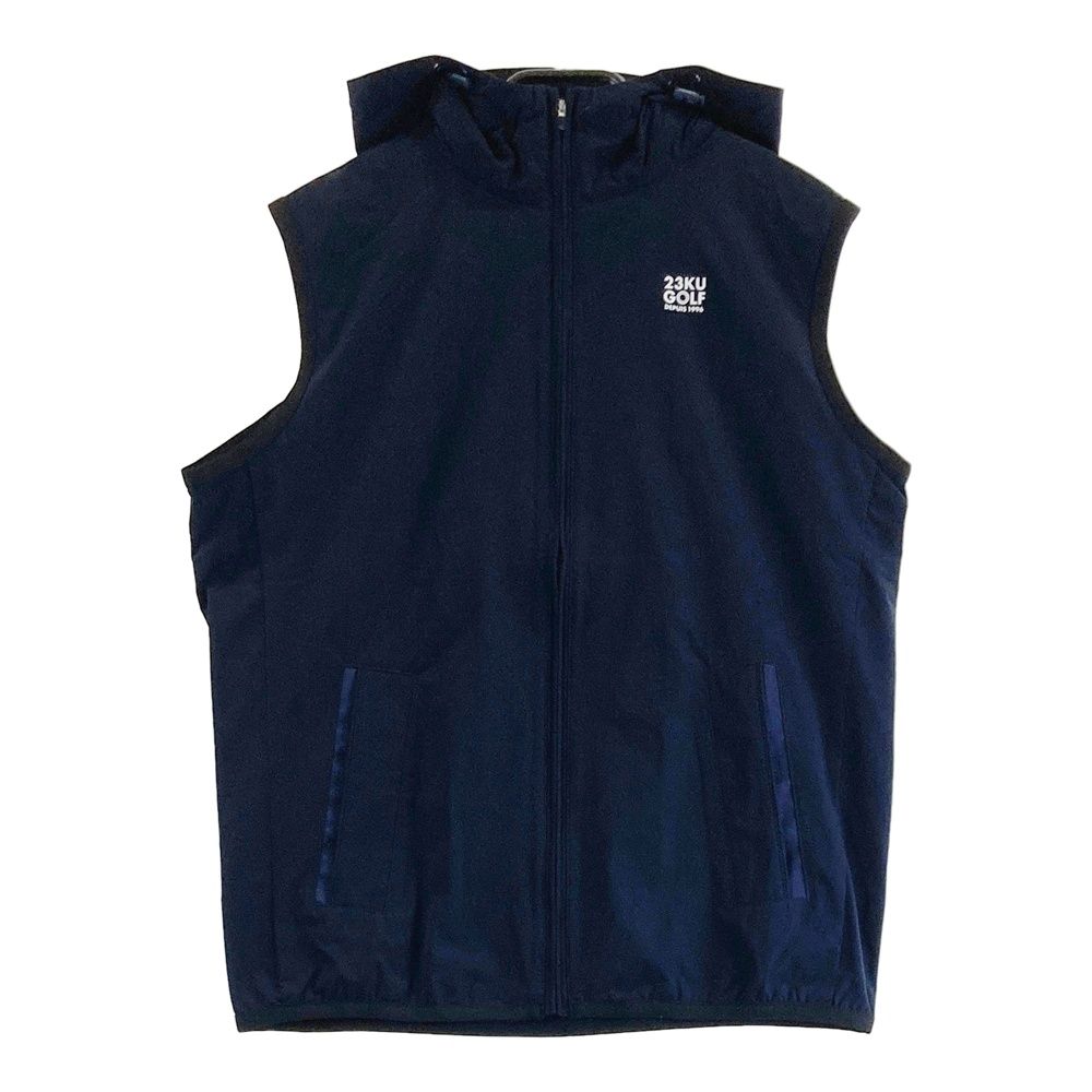 サイズ：M 23区GOLF ニジュウサンクゴルフ ジップ ベスト ブラック系