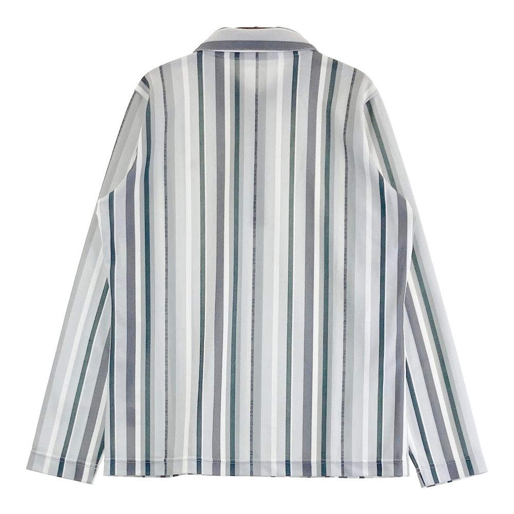 Heal Creek ストライプ ポロシャツ サイズ：42 HEAL CREEK ヒールクリーク 長袖ポロシャツ ストライプ柄