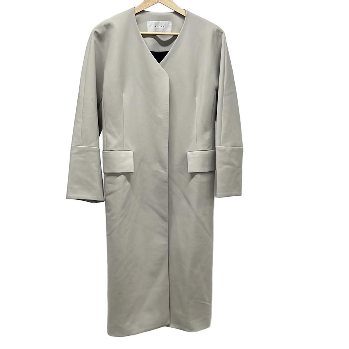 ADORE アドーア コート サイズ36 S レディース ライトグレー 長袖 ノー 秋 冬