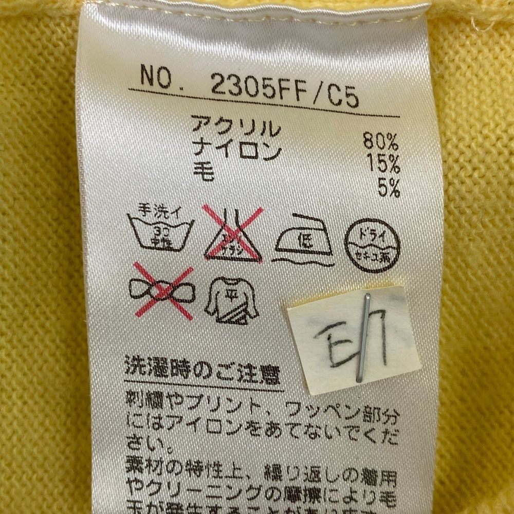 サイズ：L AND PER SE アンパスィ ニットセーター ロゴ イエロー系