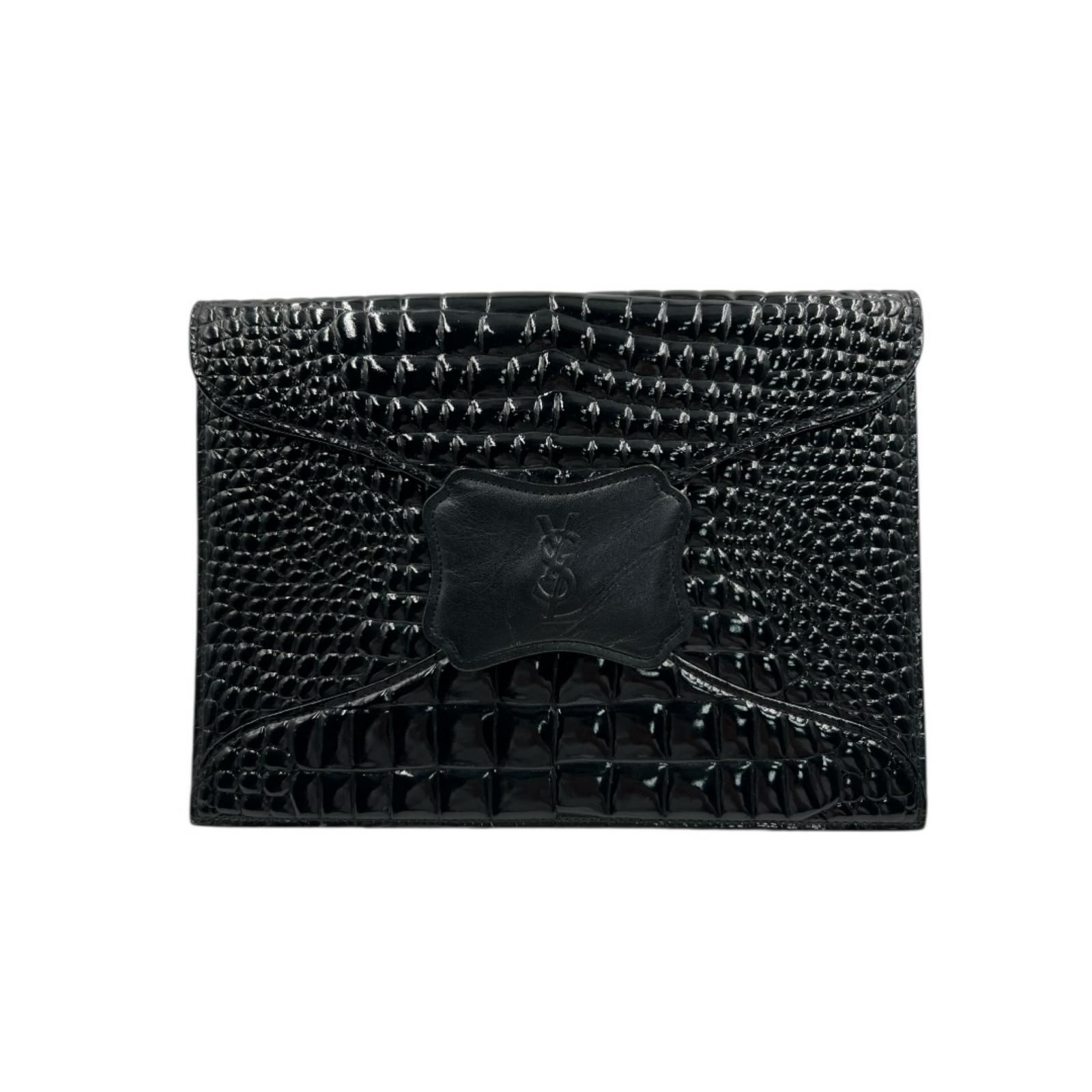 サンローラン クロコ セカンドバッグ クラッチバッグ Yves