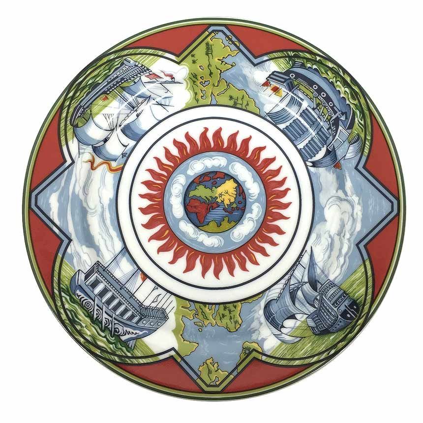 セール HERMES パッチワーク 貿易風 21cm プレート 皿 単品 aq7352