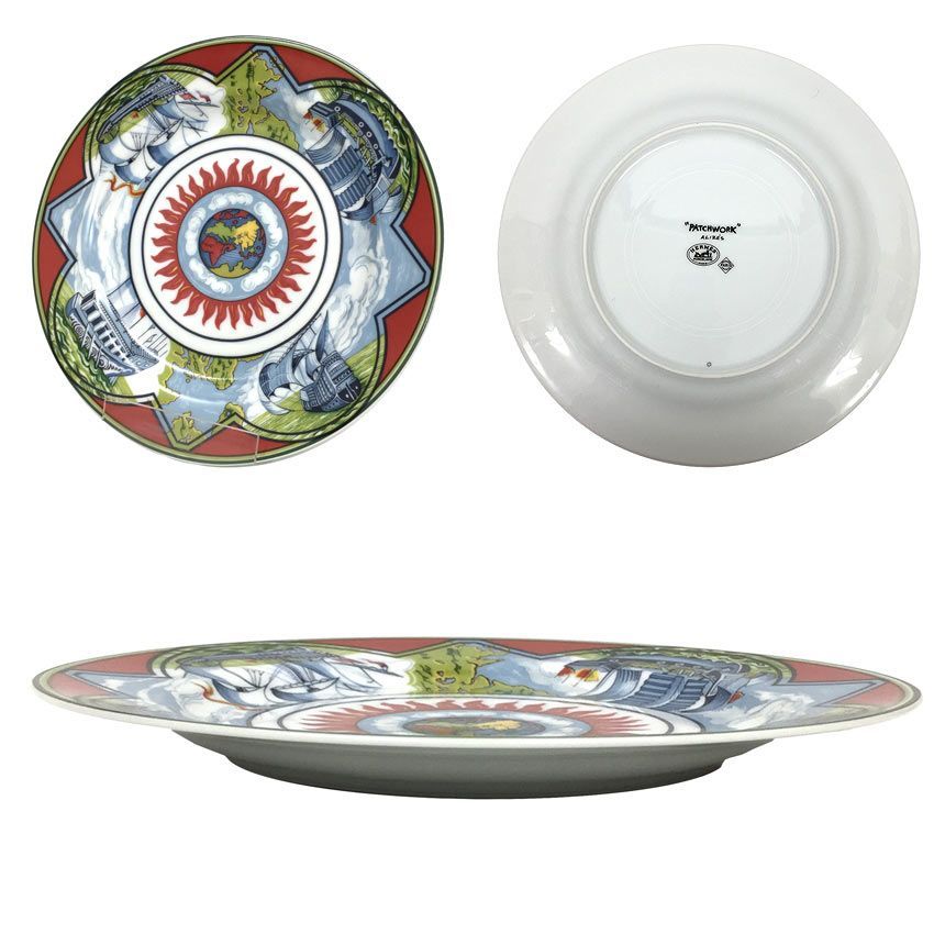 セール HERMES パッチワーク 貿易風 21cm プレート 皿 単品 aq7352