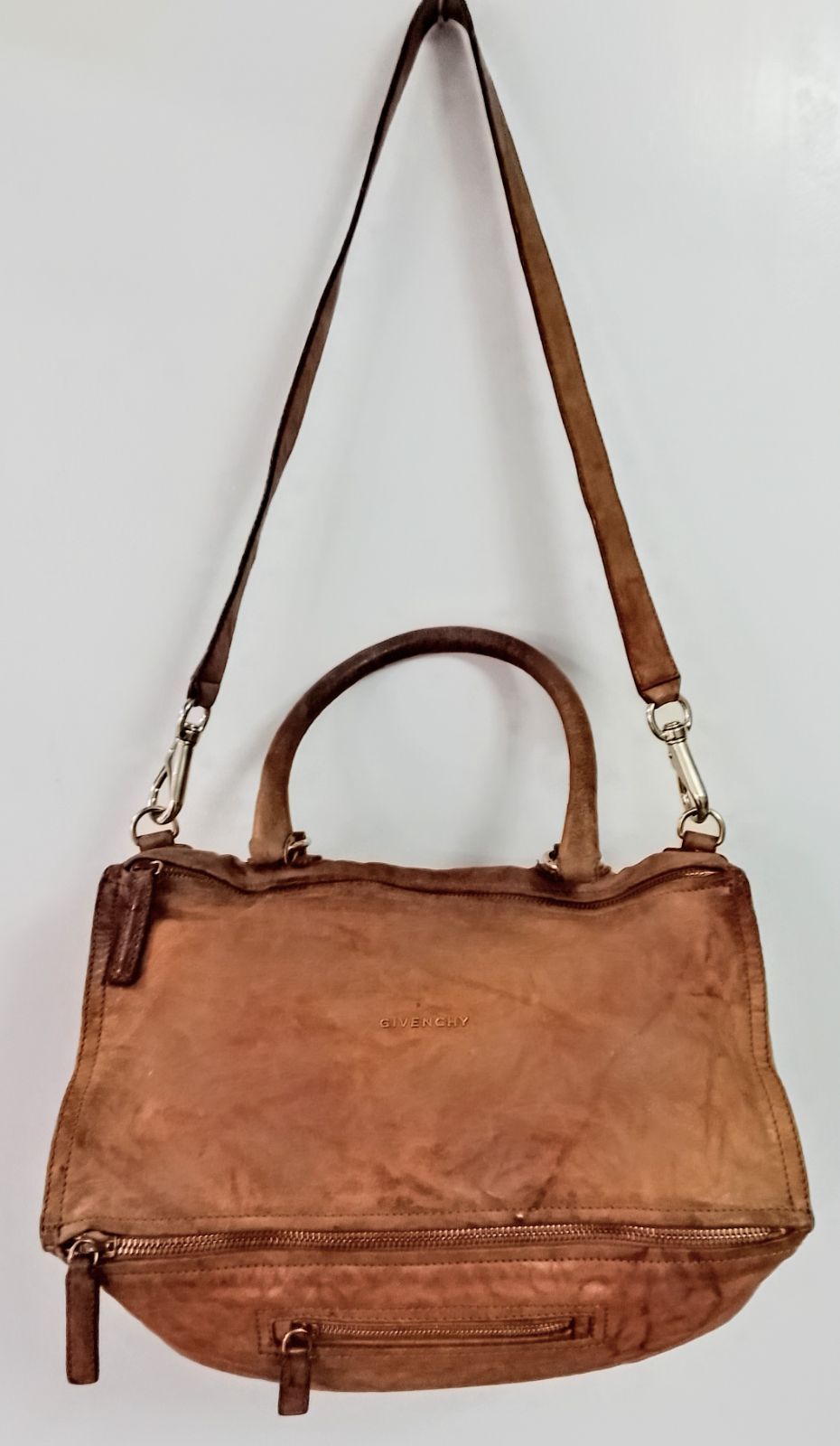 【美品】ジバンシー パンドラ ラージ シワ加工 ブラウン ハンドバッグ 2way 美品】ジバンシー パンドラ ラージ シワ加工 ブラウン ハンドバッグ