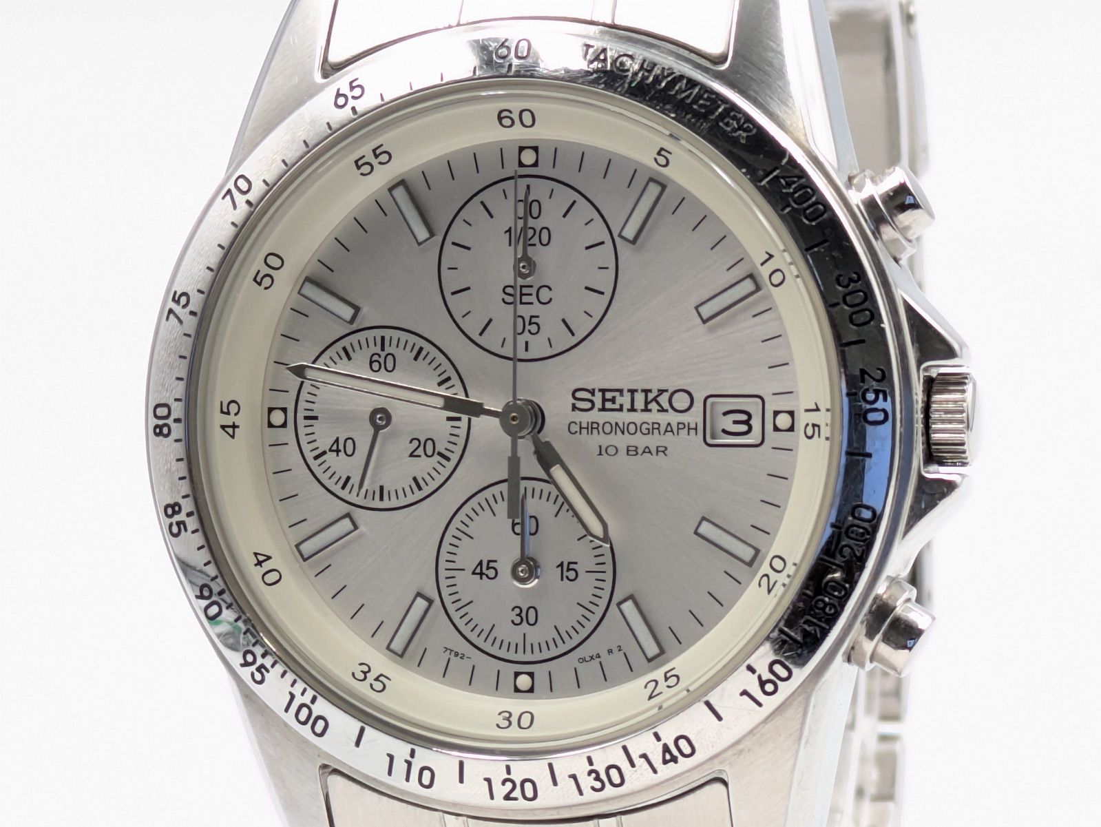 メンズ SEIKO セイコー クロノグラフ 7T92-0DW0 シルバー メンズ腕時計 