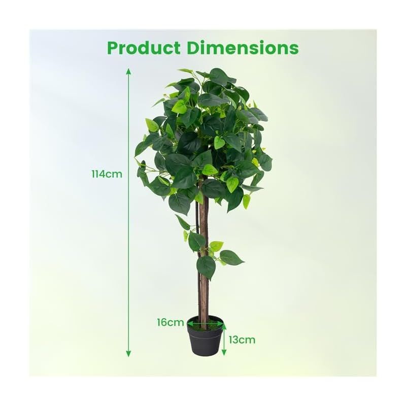 ☆彡TANGKULA 人工観葉植物 高さ114cm フェイク植物 フェイクグリーン