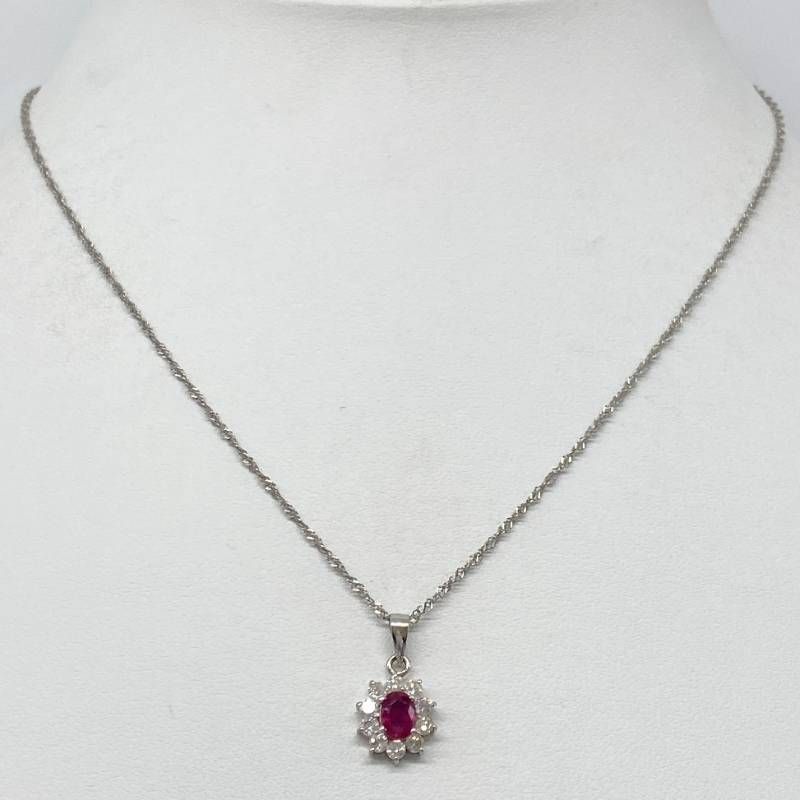 美品】Pt900/850 ルビー0.3ct ダイヤ ネックレス 2.8g - メルカリ