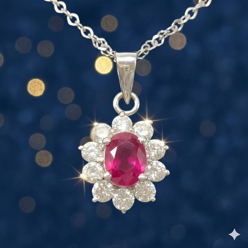 美品】Pt900/850 ルビー0.3ct ダイヤ ネックレス 2.8g - メルカリ