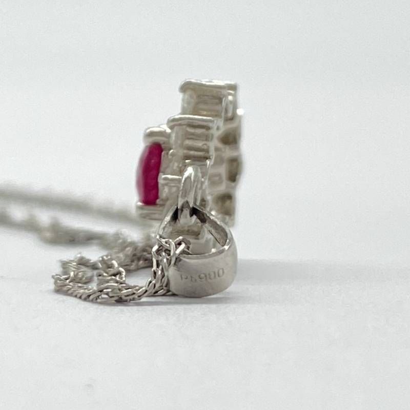 美品】Pt900/850 ルビー0.3ct ダイヤ ネックレス 2.8g - メルカリ