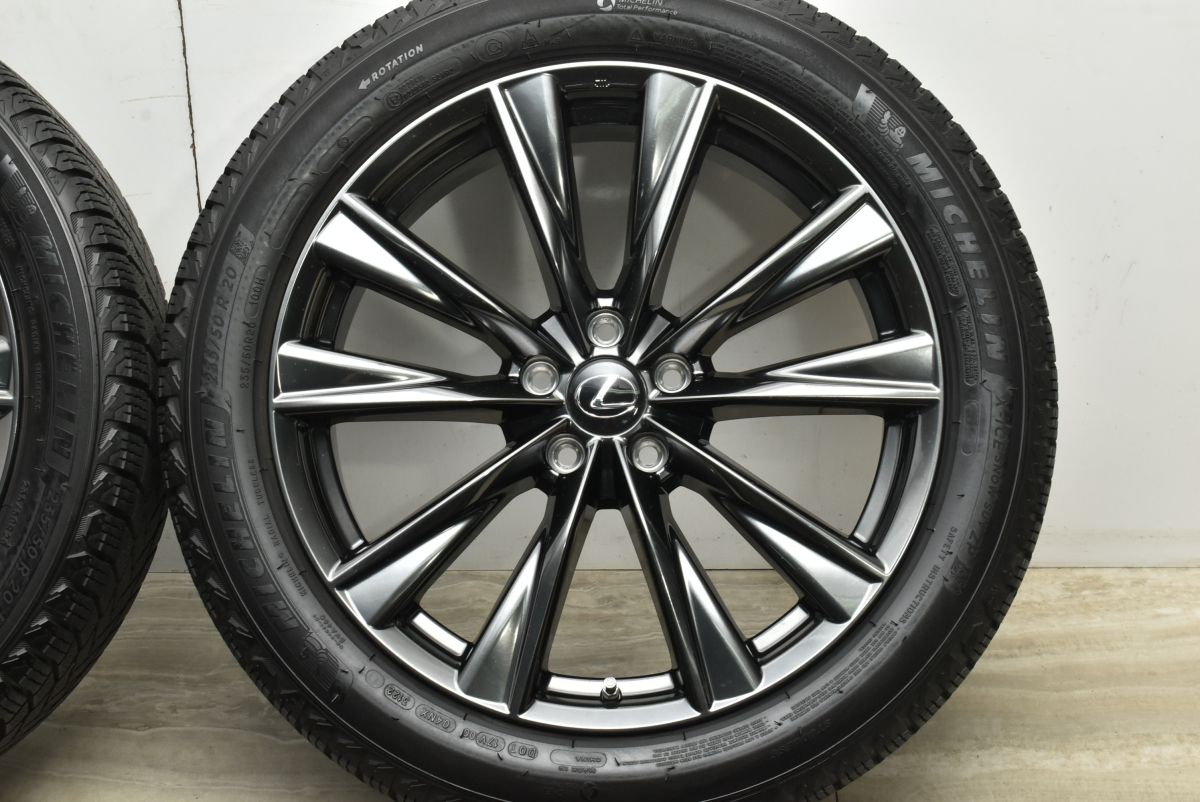 バリ溝 美品】レクサス 20系 NX Fスポーツ 純正 20in 7.5J +35 PCD114