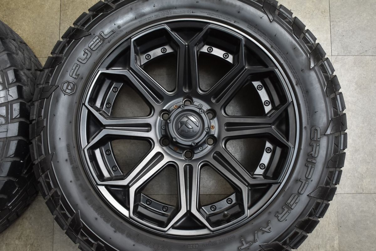  プラド カスタムサイズ FUEL D 704 Siege 20 in 9 J PCD 139 7 Gripper A T LT 285 55 R ランドクルーザー ハイラックス サーフ FJ 20インチ タイヤ ホイールセット