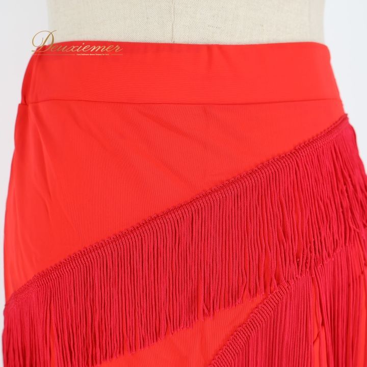 社交ダンス 衣装 スカート レッド系 チャコット Chacott 赤 フリンジ 社交ダンス 衣装 スカート レッド系 チャコット Chacott 赤 フリンジ