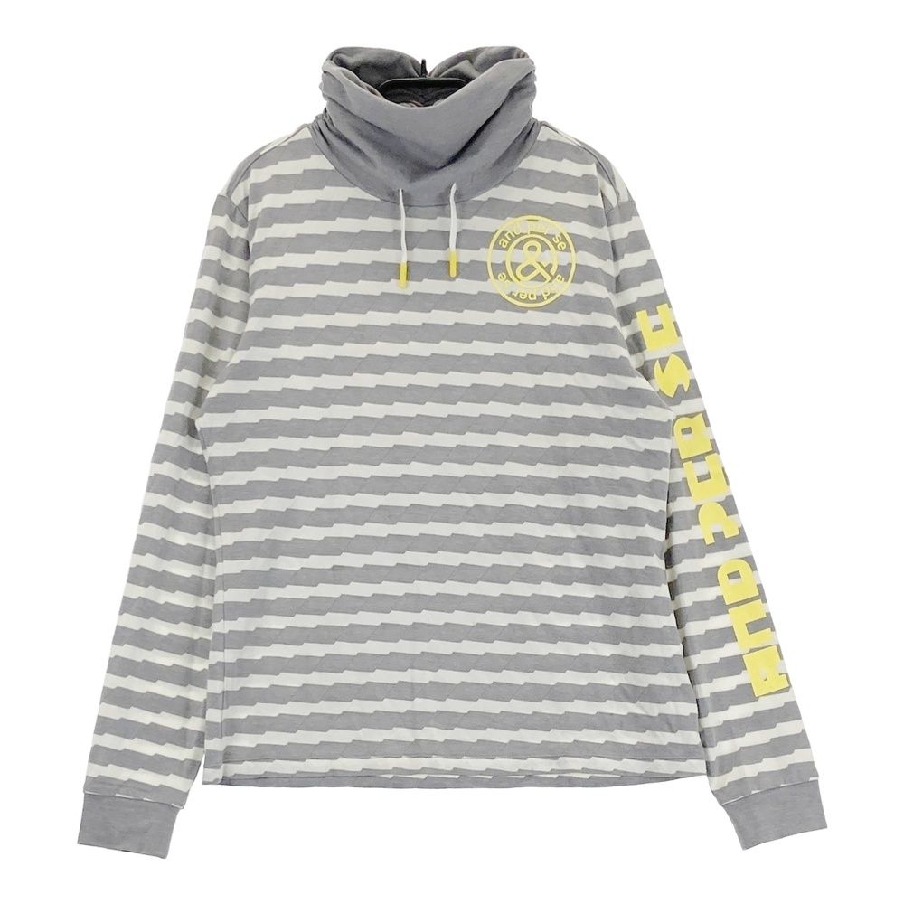 サイズ：M AND PER SE アンパスィ 長袖タートルネックTシャツ ボーダー