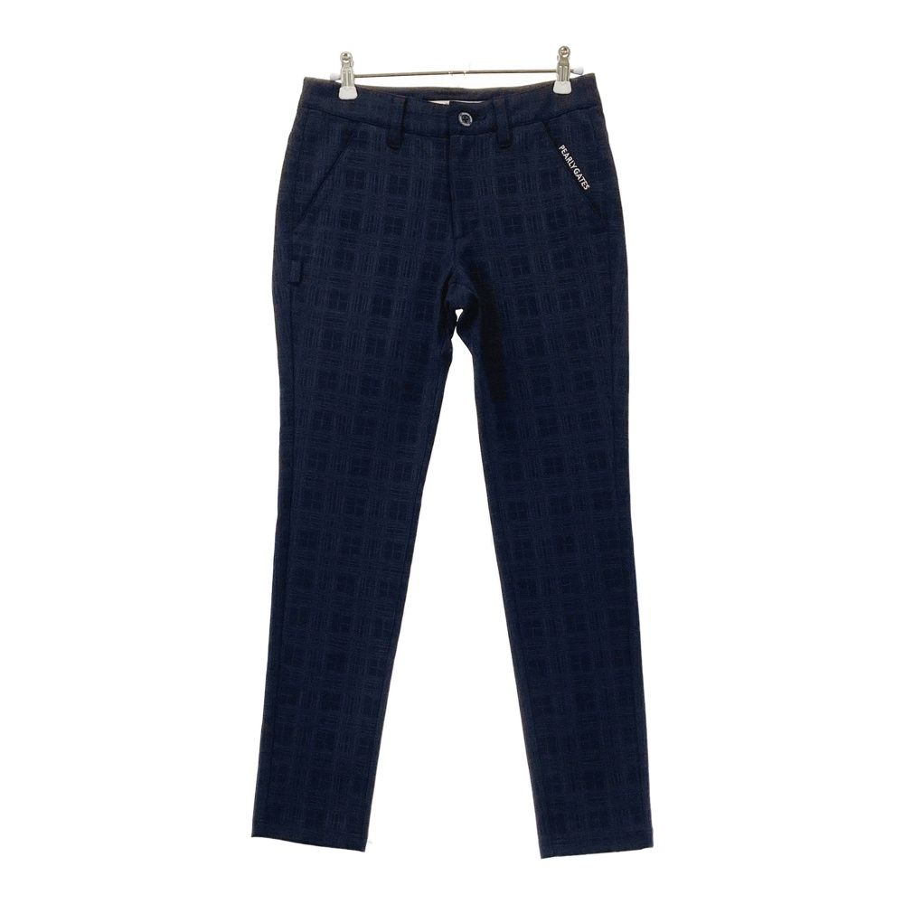 サイズ 0 PEARLY GATES パーリーゲイツ パンツ チェック ネイビー系 ゴルフウェア レディース ストスト