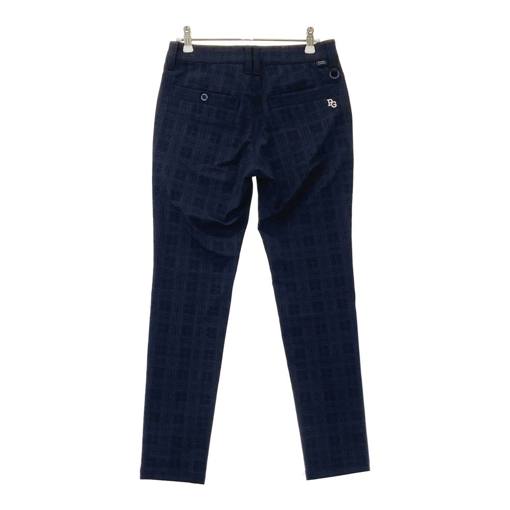 サイズ 0 PEARLY GATES パーリーゲイツ パンツ チェック ネイビー系 ゴルフウェア レディース ストスト