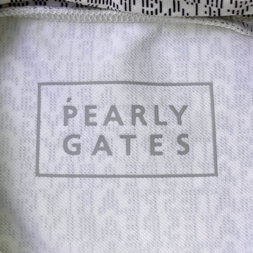 サイズ：0 PEARLY GATES パーリーゲイツ 2023年 長袖ハイネックTシャツ 総柄 ホワイト系 [240101571881] ゴルフウェア レディース ストスト サイズ：0 PEARLY GATES パーリーゲイツ 2023年 長袖ハイネックTシャツ