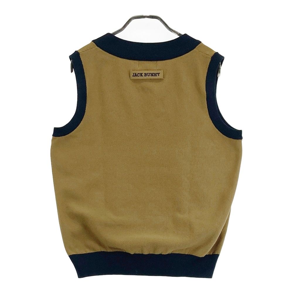 サイズ：4 JACK BUNNY ジャックバニー Vネック ニットベスト ブラウン