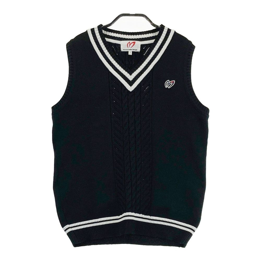 マスターバニー ニットベスト Vネック レディース 2 L 赤 ゴルフウェア