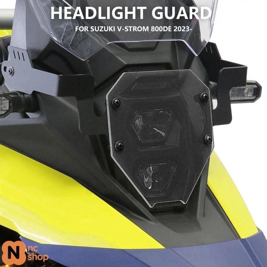 バイク V ストローム 800 DE 2025 ヘッドライトカバー保護ガード アクリル製 スズキ STROM