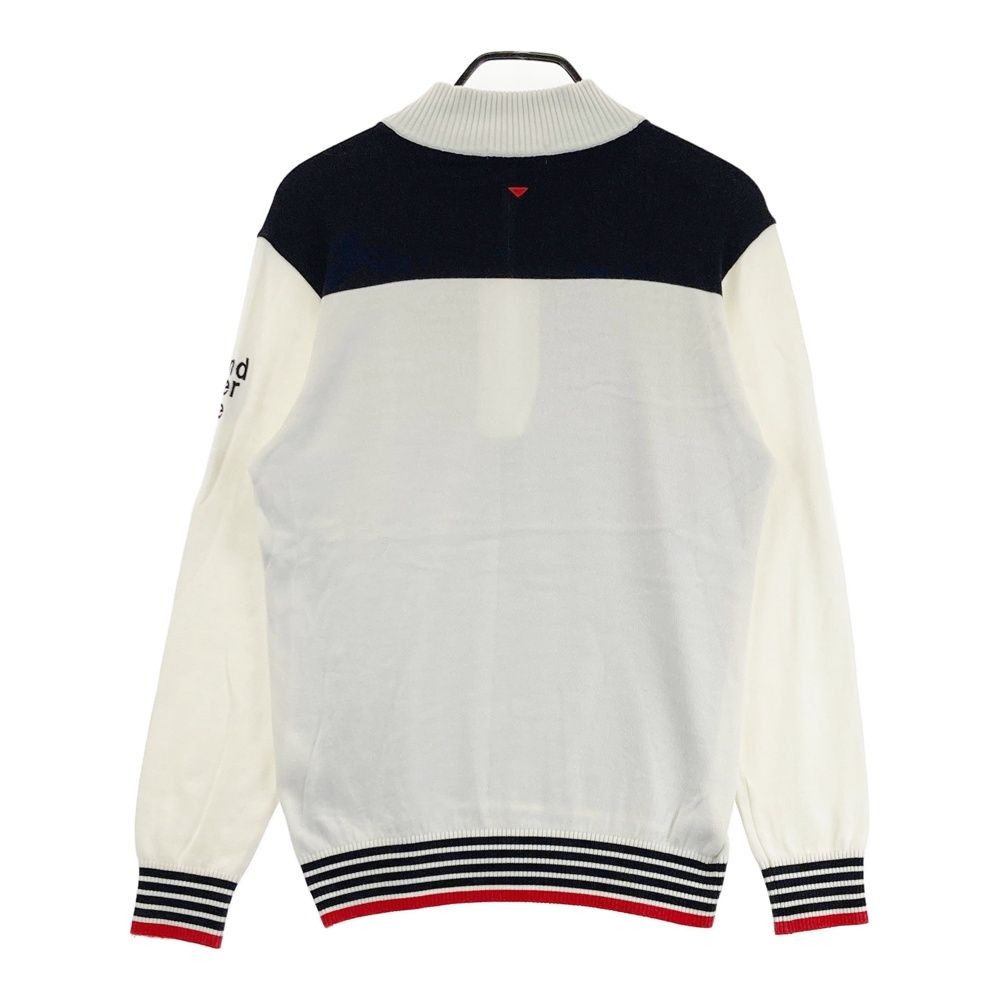 【美品】アンパスィand per se ハーフジップニット ウール混 M ゴルフ サイズ：M AND PER SE アンパスィ ウール混 ハーフジップ ニット