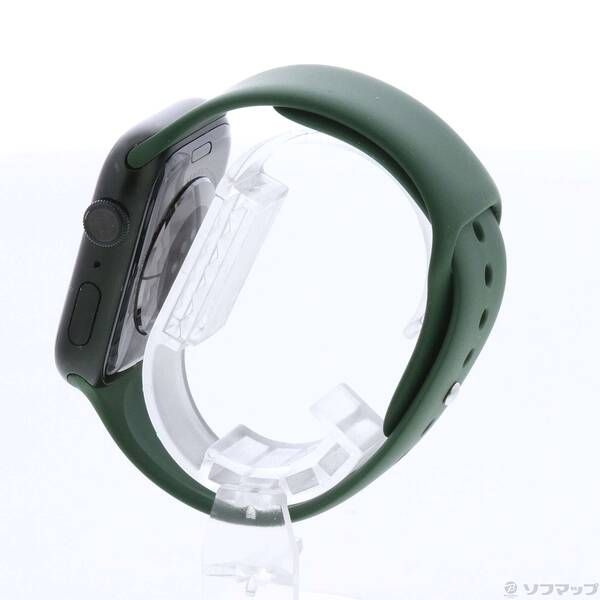 〔 品〕 Apple Watch Series 7 GPS 45 mm グリーンアルミニウムケース クローバースポーツバンド 348