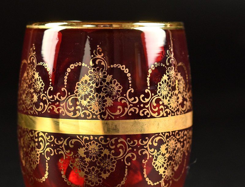 蔵A4340b】ムラーノ ベネチアングラス デキャンタ グラス 六客 - メルカリ