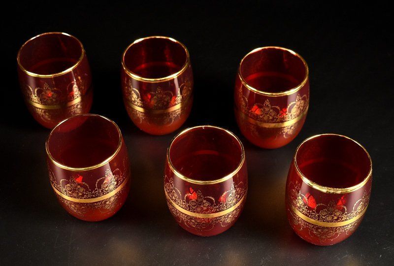 蔵A4340b】ムラーノ ベネチアングラス デキャンタ グラス 六客 - メルカリ