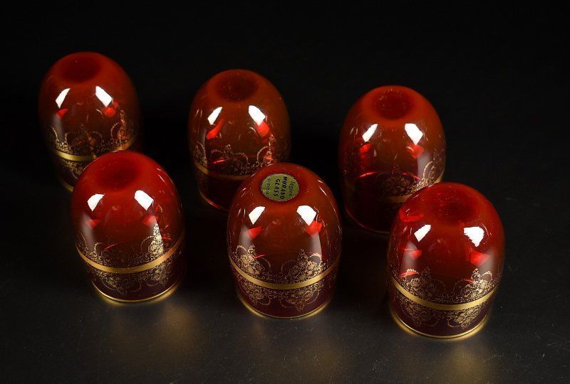 蔵A4340b】ムラーノ ベネチアングラス デキャンタ グラス 六客 - メルカリ