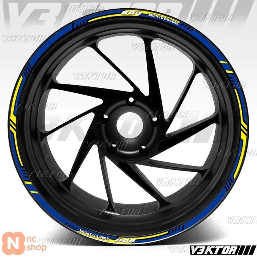 バイク ホイールステッカー 反射式モトクロス リムストライプデカール