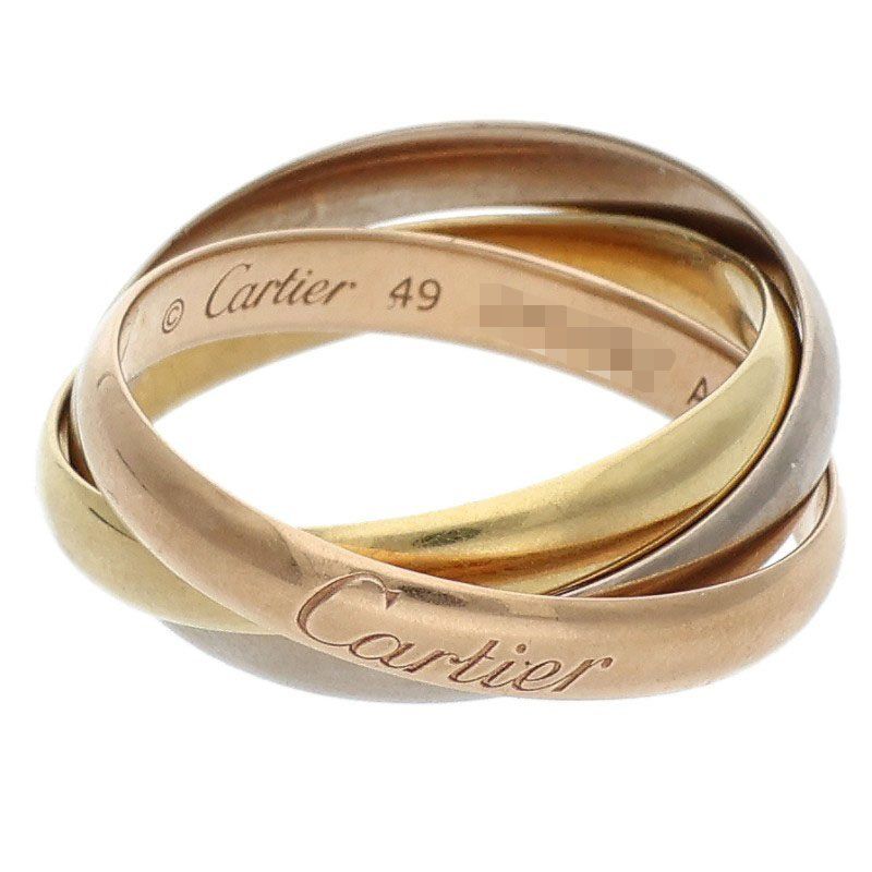 【カルティエ/Cartier】 トリニティリング 9号 K18YG/WG/PG カルティエ トリニティSM K18YG/PG/WGリング メンズ 49/9号 - メルカリ