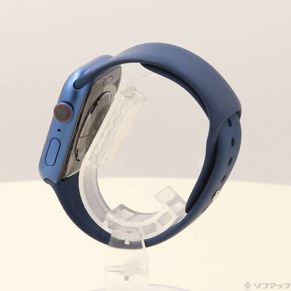 〔 品〕 Apple Watch Series 7 GPS Cellular 45 mm ブルーアルミニウムケース アビスブルースポーツバンド 262