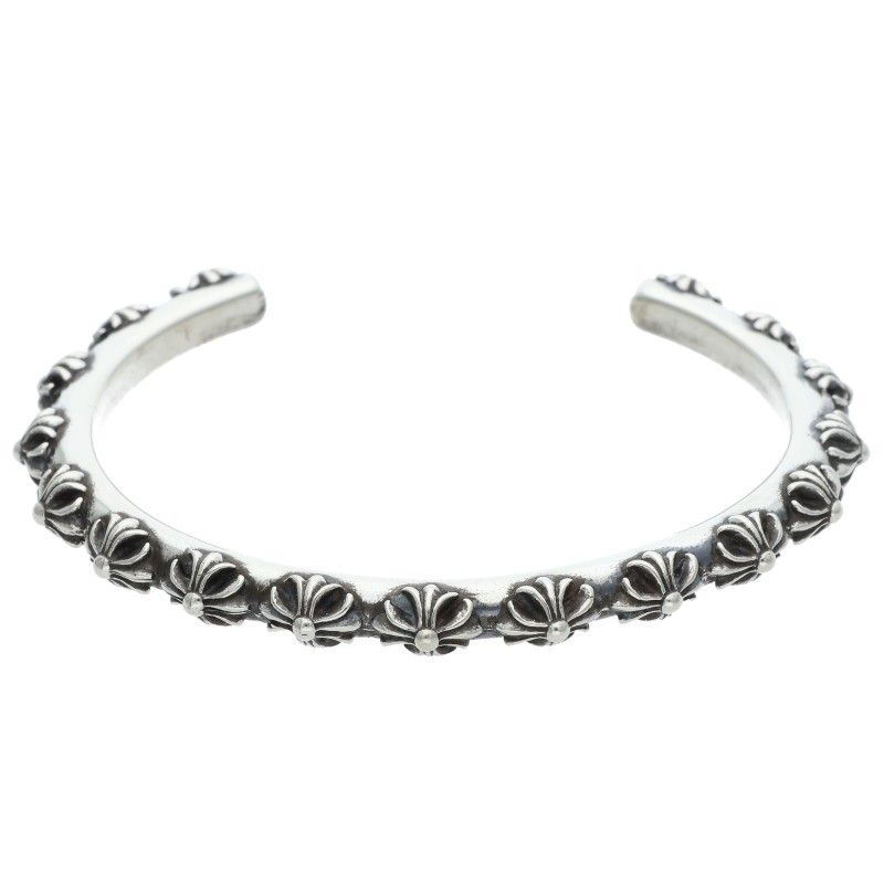 クロムハーツ BANGLE CROSS クロスバンド シルバーブレスレット メンズ
