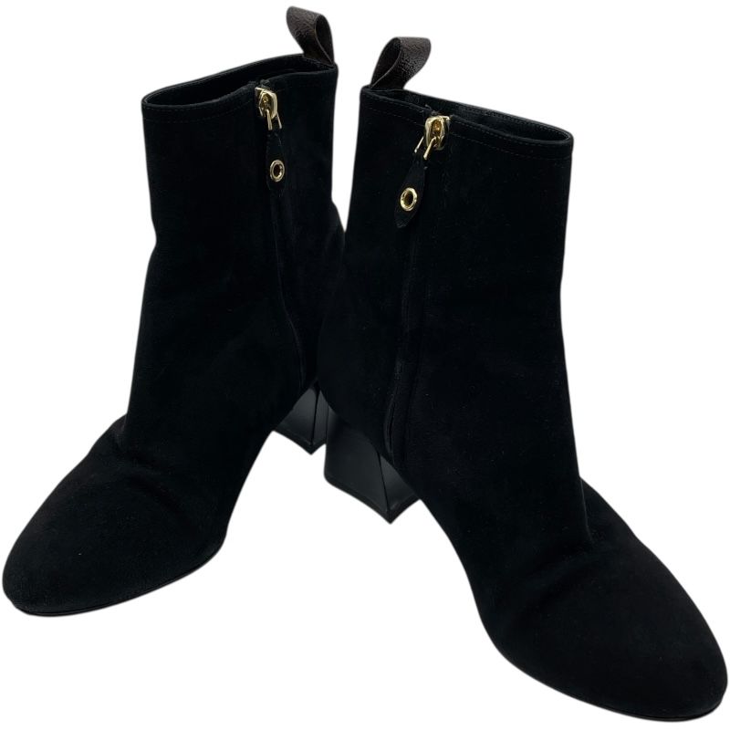 LOUIS VUITTON ルイヴィトン ブラックスエード ショート ブーツ ルイ・ヴィトン LOUIS VUITTON スエードショートブーツ ブラック