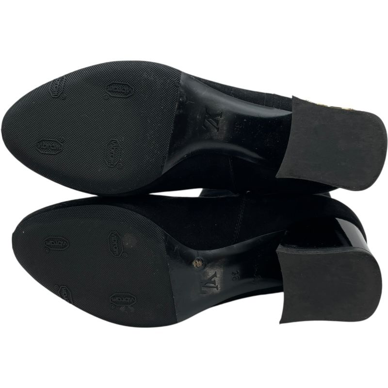 ルイ・ヴィトン LOUIS VUITTON スエードショートブーツ ブラック