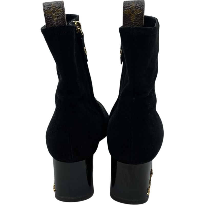 ルイ・ヴィトン LOUIS VUITTON スエードショートブーツ ブラック