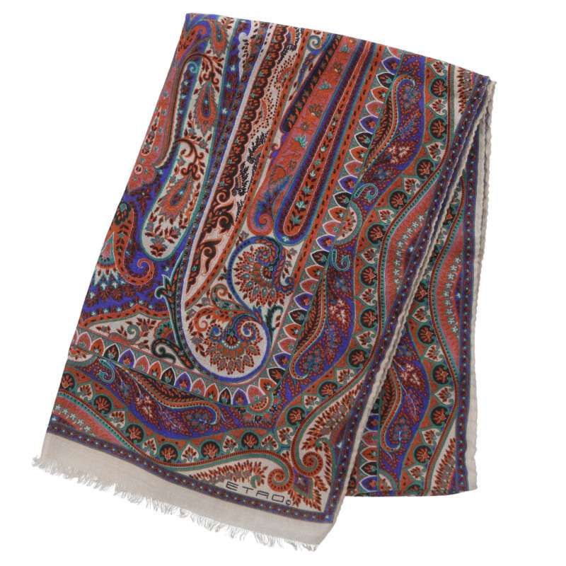 エトロ ペイズリー柄シルク混ウールストール メンズ - メルカリ