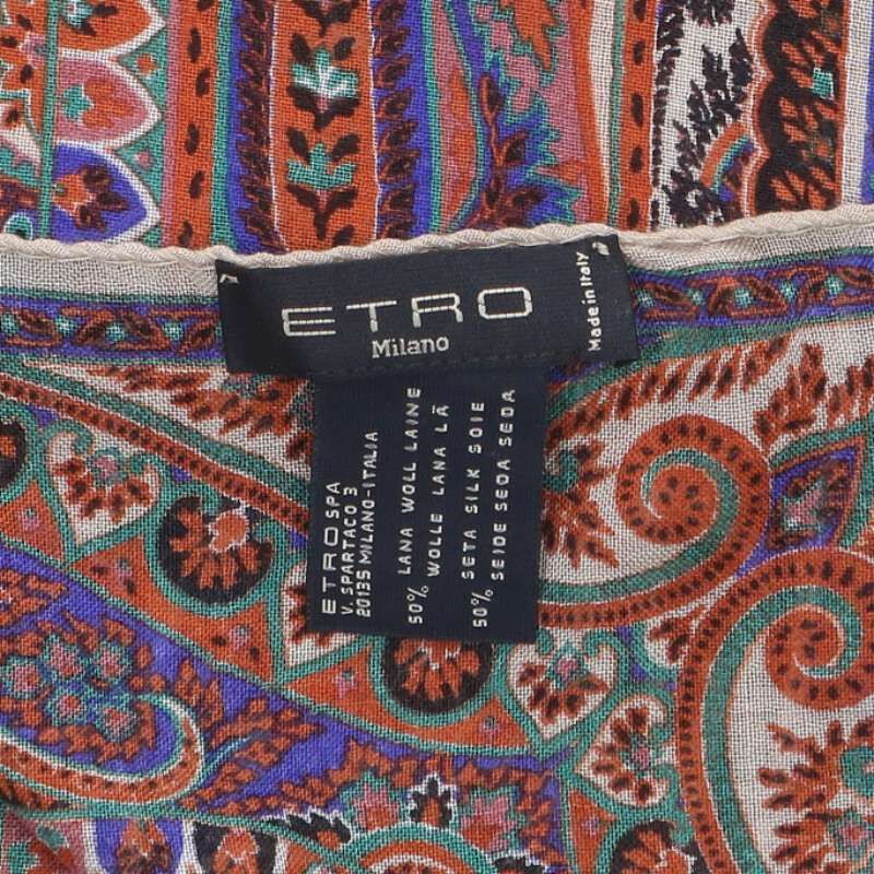 エトロ ペイズリー柄シルク混ウールストール メンズ - メルカリ