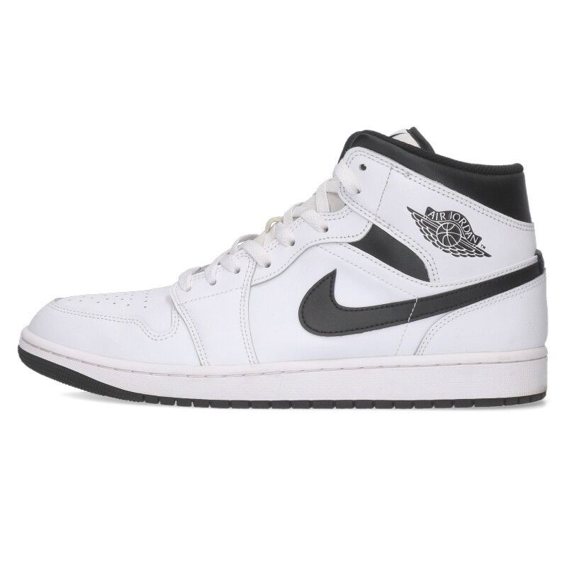 ナイキ Air Jordan 1 Mid White Black DQ 8426 132 エアジョーダン1 ミッドホワイト ブラックスニーカー メンズ 30 cm
