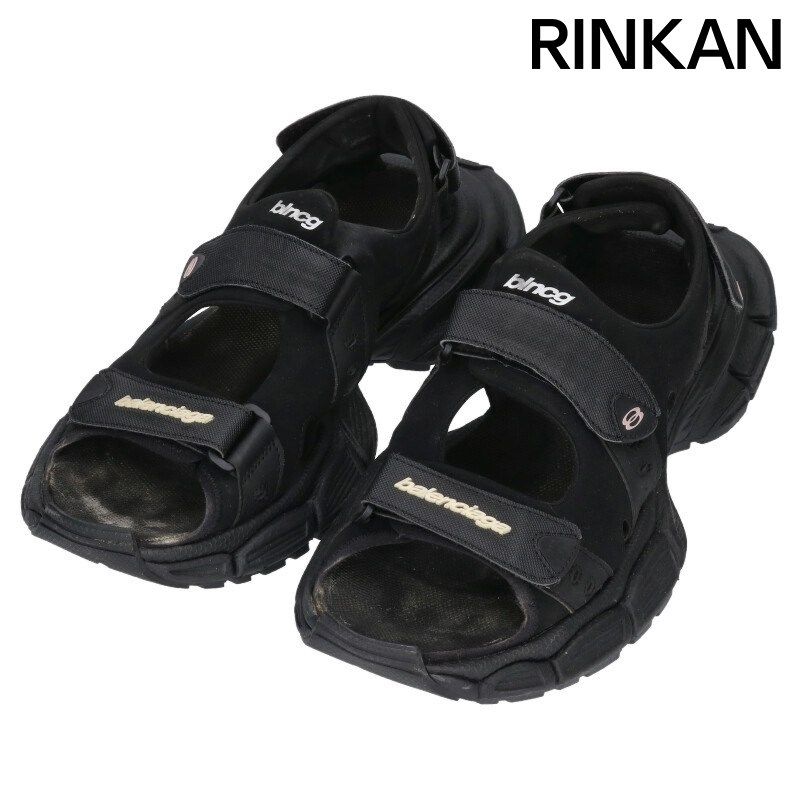 バレンシアガ 3 XL ロゴストラップサンダル メンズ 44