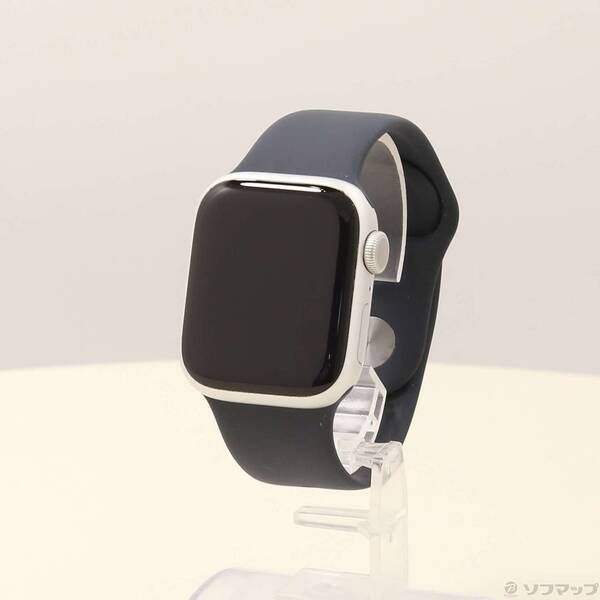 〔 品〕 Apple Watch Series 9 GPS 41 mm シルバーアルミニウムケース ミッドナイトスポーツバンド 262