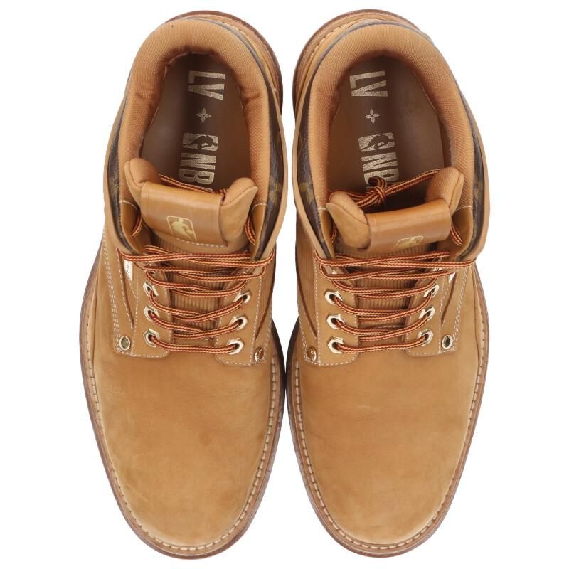  ルイヴィトン オーベルカンフ ライン スウェードブーツ メンズ 8 5 ブーツ 革靴 靴