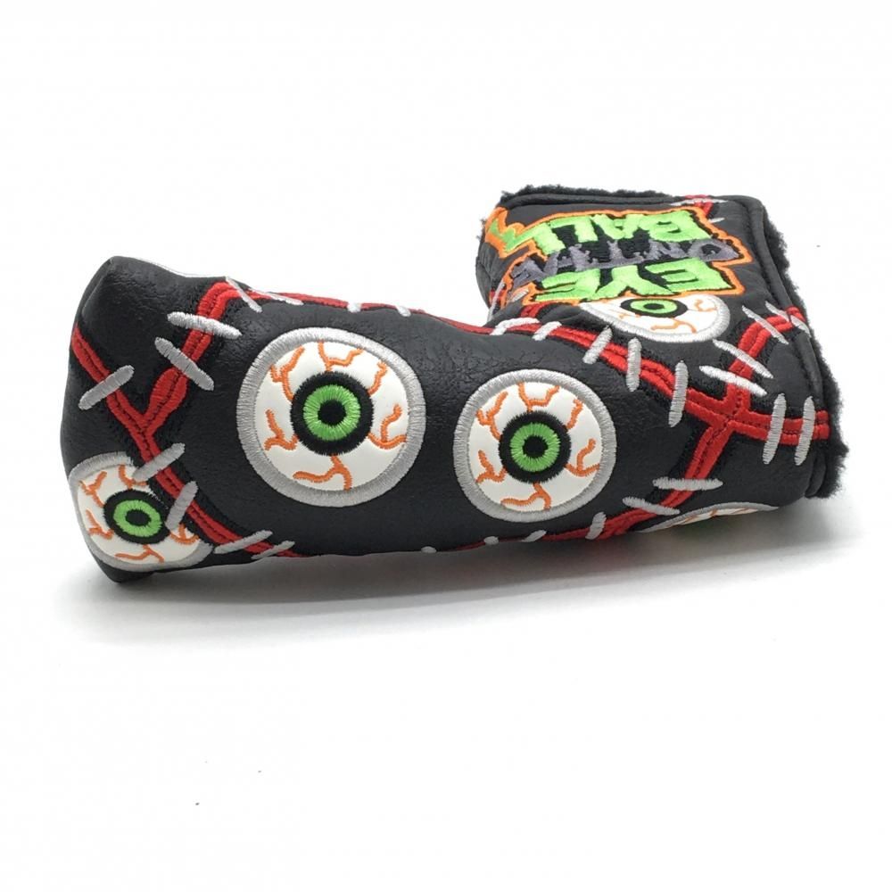 超美品】スコッティキャメロン パターカバー 黒×白 EYE ONTHE BALL 