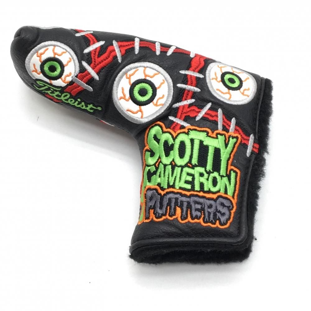 超 スコッティキャメロン パターカバー 黒×白 EYE ONTHE BALL ピン型 ゴルフ Scotty Cameron