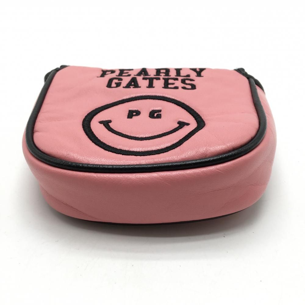 パーリーゲイツ パターカバー ピンク×黒 ニコちゃん スマイル マレット